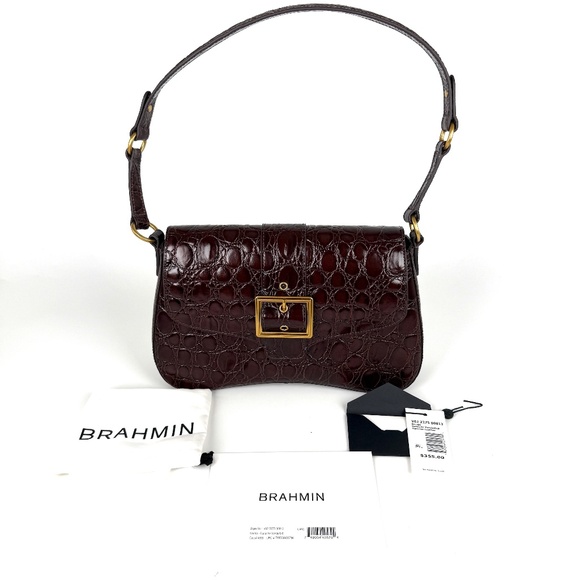 Brahmin Nerida Ganache Vanderbilt Brown Shoulder Bag - Picture 1 of 9